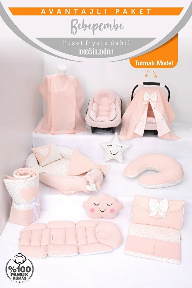 Babynest Puset Örtüsü Alt Açma Emzirme Yastığı Bel Destekli Ana Kucağı Bebek Arabası Minderi-tutmalı